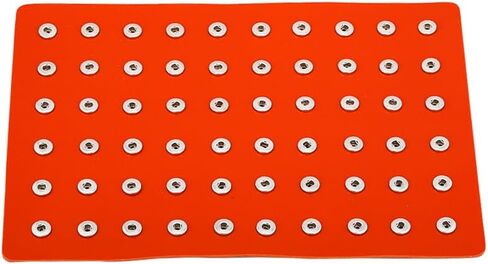 1PC 12mm Snap Jewelry Display Stand Pu Leather Snap Chunk Hold up to 60 Charms Jewelry Trays Jewelry Boxes & Organizers (Rose red) in Saudi Arabia