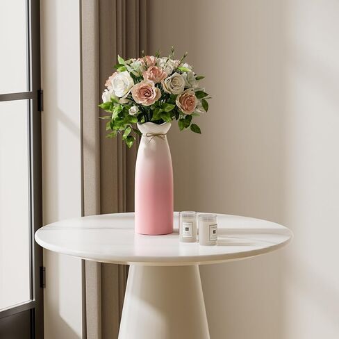 OERGKE Ceramic Vase of 3 Pcs, Modern Boho Small vases for Flowers for Home Living Room Office Farmhouse Decor Dining Table Bedroom Table and Kitchen Shelf (Pink) in Saudi Arabia