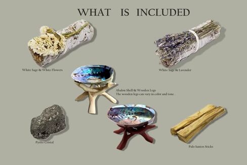 حزمة Sage Smudge - مجموعة Sage Smudge Kit - مجموعة Palo Santo & Sage Sticks - حزمة White Sage - ملحقات التأمل والهدايا الروحية (تطهير الطاقة) in Saudi Arabia