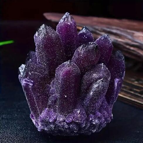 Natural Crystal Cluster Clear Quartz Mineral Crystal Cluster Cluster Healing Ornament Hue Reflection Feng Shui Home Decor (White) in Kuwait