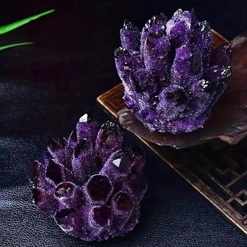 Natural Crystal Cluster Clear Quartz Mineral Crystal Cluster Cluster Healing Ornament Hue Reflection Feng Shui Home Decor (White) in Kuwait