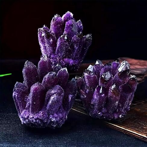 Natural Crystal Cluster Clear Quartz Mineral Crystal Cluster Cluster Healing Ornament Hue Reflection Feng Shui Home Decor (White) in Kuwait