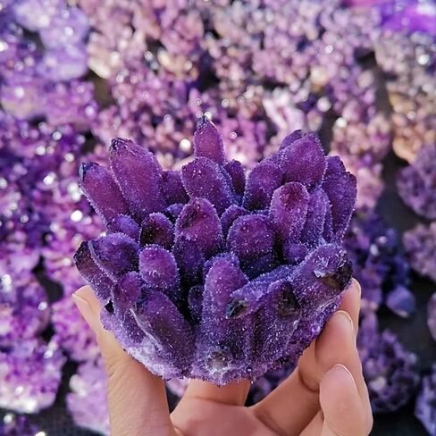 Natural Crystal Cluster Clear Quartz Mineral Crystal Cluster Cluster Healing Ornament Hue Reflection Feng Shui Home Decor (White) in Kuwait