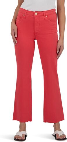 KUT from the Kloth Kelsey High-Rise Fab AB Ankle Flare with Raw Hem in Saudi Arabia
