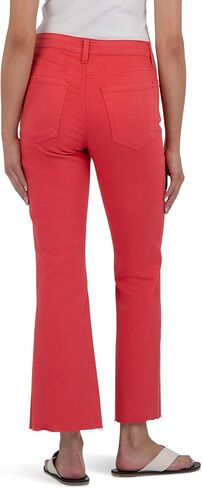 KUT from the Kloth Kelsey High-Rise Fab AB Ankle Flare with Raw Hem in Saudi Arabia