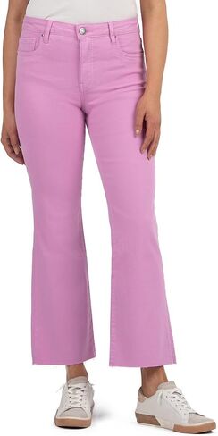 KUT from the Kloth Kelsey High-Rise Fab AB Ankle Flare with Raw Hem in Saudi Arabia