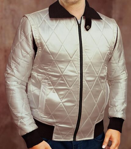 Premium Quality Satin Fabric Quilted Jacket - Golden Embroidery of Scorpio in Saudi Arabia