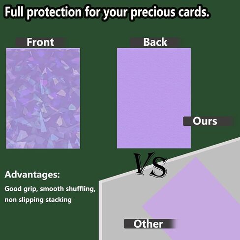 100 Count Pink Card Sleeves for Trading Cards, Perfect Fit Shiny MTG Card Sleeves, Holographic Card Sleeves Fit for Magic, Photocard, TCG, Baseball/Sports Cards, Yugioh Card, Game Card 66 * 91 mm in Saudi Arabia