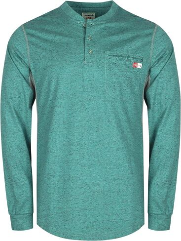 TICOMELA FR Shirts for Men 6oz Flame Retardant Mesh Breathable T-Shirt NFPA2112 Fire Retardant Henley Shirts in Saudi Arabia