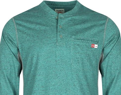 TICOMELA FR Shirts for Men 6oz Flame Retardant Mesh Breathable T-Shirt NFPA2112 Fire Retardant Henley Shirts in Saudi Arabia