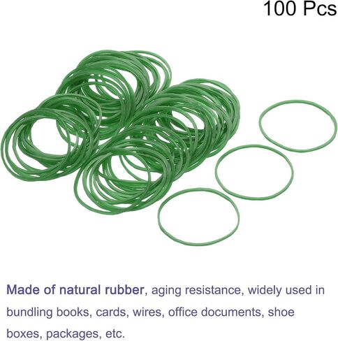 MECCANIXITY 100 Pack Rubber Band Stretchable Rubber Elastic Band White 15mm x 1.4mm Hair Rubber Bands for Home Office in Saudi Arabia