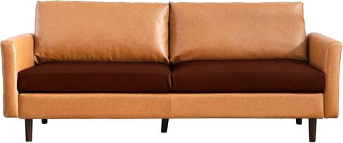 PU Leather Couch Slipcovers, Waterproof Stretch Sofa Seat Cushion Covers, Faux Leather Loveseat Cushion Replacement, Furniture Protector (2 Pack, Chocolate) in Saudi Arabia