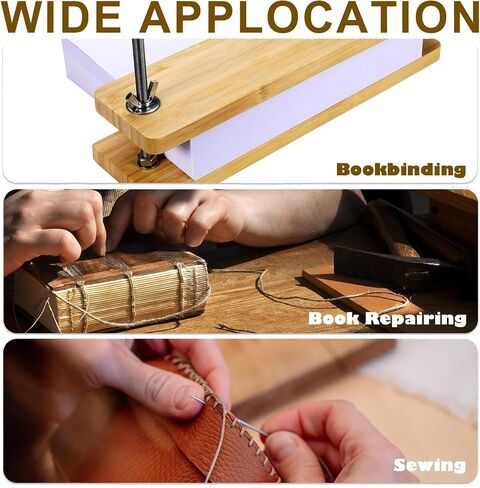 Book Press - Bamboo Wood Bookbinding Press for Craft Enthusiasts - Anti-Slip Mat, Portable & Handmade Book Binding Tool - Ideal for Flower DIY Bookbinding & Comic Book Pressing - 15 * 3.14" Size in Saudi Arabia