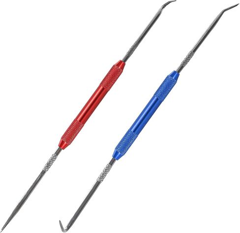 2 PCS Hook and Pick Set Puller Remover, Precision Pick and Hook Set, Easy Removal Tool for Auto Oil Seals O-Ring Seal Gasket, Pointed Oil Seal Screwdriver Hook Set for Most Vehicles (Red) in Saudi Arabia