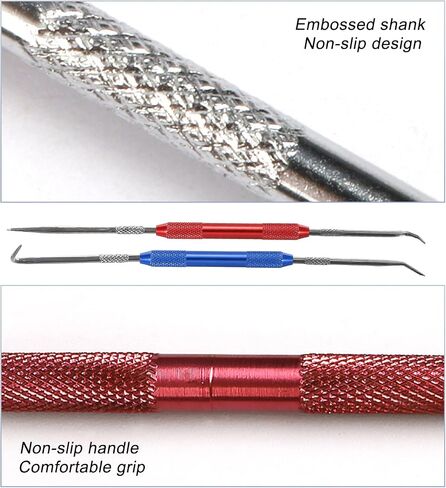 2 PCS Hook and Pick Set Puller Remover, Precision Pick and Hook Set, Easy Removal Tool for Auto Oil Seals O-Ring Seal Gasket, Pointed Oil Seal Screwdriver Hook Set for Most Vehicles (Red) in Saudi Arabia