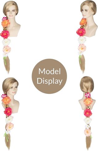 Miss U Hair Long Blonde Braided Costume Wig Halloween Cosplay Costume Wig for Adult Women Girl in Kuwait