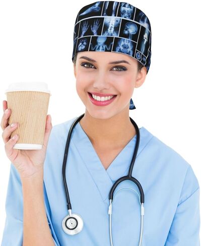 WILL BUDXEG Working Cap with Sweatband for Women Men, Adjustable Cleaning Working Hats, Nurse Surgical Caps(Tie Back) in Kuwait