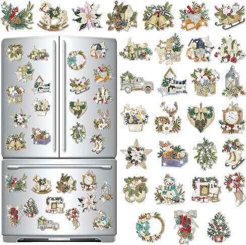 Copkim 30 Pcs Halloween Diamond Art Magnets for Refrigerators Vintage Halloween Pumpkin Bat Ghost Diamond Painting Magnets Kits Fridge Diamond Stickers for Adults DIY Refrigerator Home Decor in Saudi Arabia