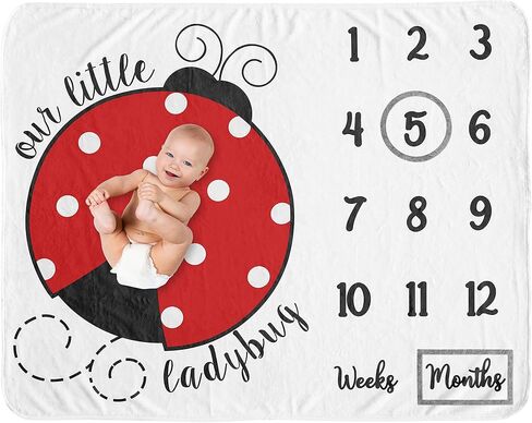Sweet Jojo Designs Woodland Animal Toile Boy Girl Milestone Blanket Monthly Newborn First Year Growth Mat Baby Shower Memory Keepsake Gift Picture -Grey Green Brown Forest Bear Deer Fox Owl Bunny Bird in Saudi Arabia