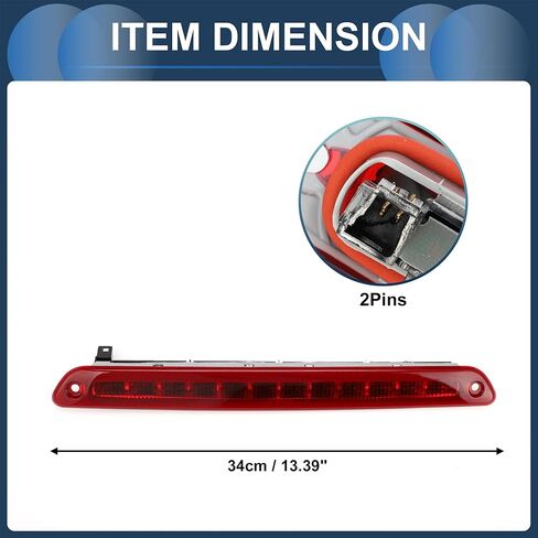 LED Third Brake Light Compatible for MercedesBenz Sprinter 2500 3500 2014-2023, Waterproof Plastic Red Housing 3rd High Mounted Stop Lamp Rear Center High Level Brake Light in Kuwait