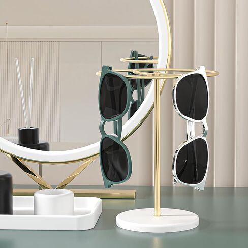 Coward 360° Rotating Sunglasses Organizer Stand, Sunglass Holder Stand, Glasses Display Storage, Eyeglasses Display Rack, Table Dresser Desk Glasses Storage (Black) in Saudi Arabia