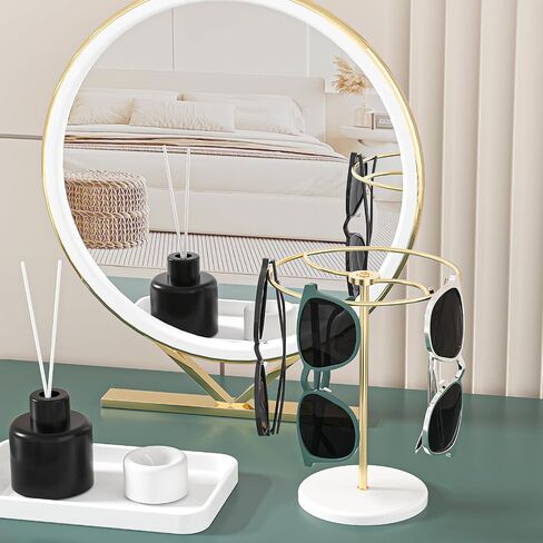 Coward 360° Rotating Sunglasses Organizer Stand, Sunglass Holder Stand, Glasses Display Storage, Eyeglasses Display Rack, Table Dresser Desk Glasses Storage (Black) in Saudi Arabia
