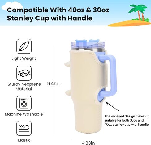 Cup Holder for Stanley Cup Compatible with Original/XL Bogg Bag & Simple Modern Bag, Bogg Bag Cup holder Attachment Accessories for Bogg Bag Drink Holder for Bogg Bag Cup Holder Off White in Saudi Arabia