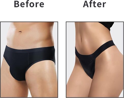 Littleforbig Wider Straps Thong Tucking Gaff Panties Smooth Silky Hiding Gaff Shaping Briefs in Saudi Arabia