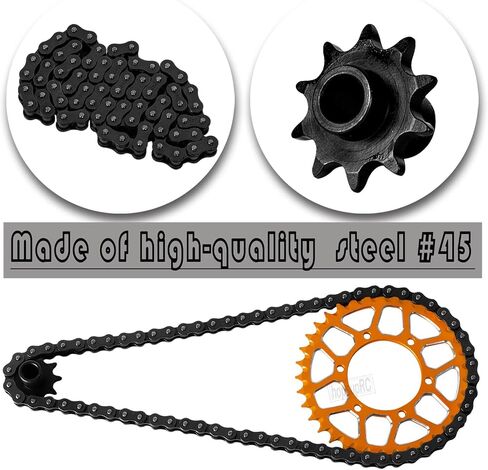 Roller Chain&Rear Swing Arm&Hub Chain Gears&Wheel Hub Hex&Caliper&Brake Disk&Front Sprocket&Chain Guard Protector&Knuckle&Pull Rod Parts for LOSI 1/4 Promoto-MX Motorcycle RTR FXR,Navy Blue in Saudi Arabia
