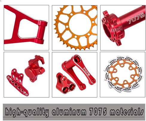 Roller Chain&Rear Swing Arm&Hub Chain Gears&Wheel Hub Hex&Caliper&Brake Disk&Front Sprocket&Chain Guard Protector&Knuckle&Pull Rod Parts for LOSI 1/4 Promoto-MX Motorcycle RTR FXR,Navy Blue in Saudi Arabia