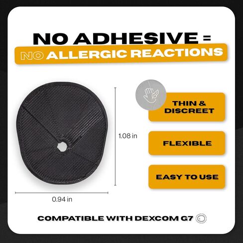 قبضة الجلد: Defender Skin Defender Barrier متوافق مع أجهزة Dexcom G7 و Stelo CGM-غطاء مسبق غير ملصق لأجهزة استشعار مراقبة الجلوكوز المستمرة-يساعد على منع تفاعلات التحسسي-5 حزمة in Kuwait