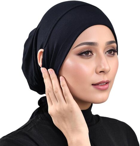 الحجاب Undercaps Slouchy Beanies Cap Caps Soft Hijab تحت وشاح للنساء القميصات الداخلية Beain-Cap in Kuwait