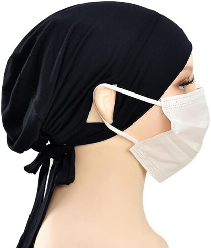 الحجاب Undercaps Slouchy Beanies Cap Caps Soft Hijab تحت وشاح للنساء القميصات الداخلية Beain-Cap in Kuwait