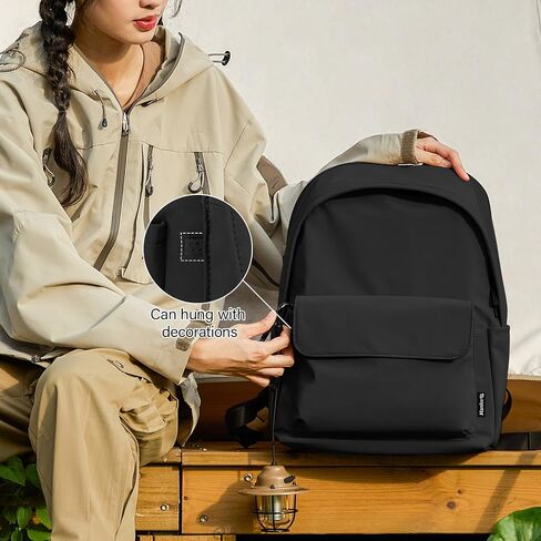 Hanke Casual Backpacks Travel Backpack for Women & Men, Lightweight Carry On Backpack for Work, Hiking wiht Unique Comfort Design (Iris Black) in Saudi Arabia