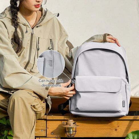 حقائب الظهر غير الرسمية Hanke على ظهرها للنساء والرجال ، والوزن الخفيف على ظهر حقيبة ظهر للعمل ، ومشي لمسافات طويلة مع تصميم الراحة الفريدة (Iris Black) in Kuwait