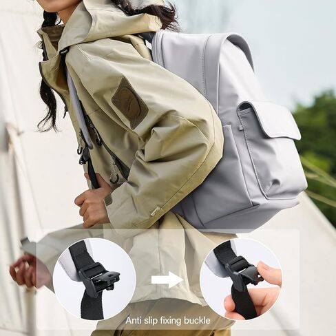 حقائب الظهر غير الرسمية Hanke على ظهرها للنساء والرجال ، والوزن الخفيف على ظهر حقيبة ظهر للعمل ، ومشي لمسافات طويلة مع تصميم الراحة الفريدة (Iris Black) in Kuwait