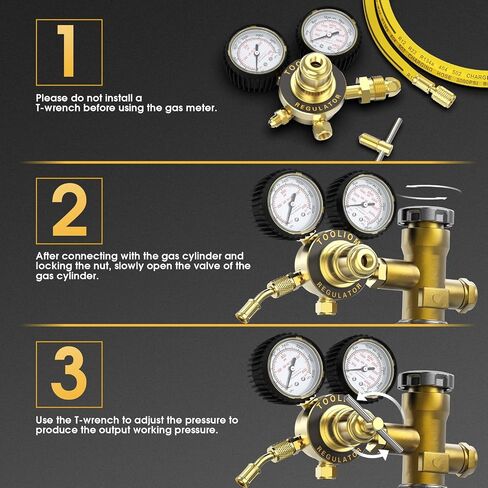 TOOLIOM CO2 Argon Flow Meter Gas Regulator Gauge Mig Tig Welding in Saudi Arabia