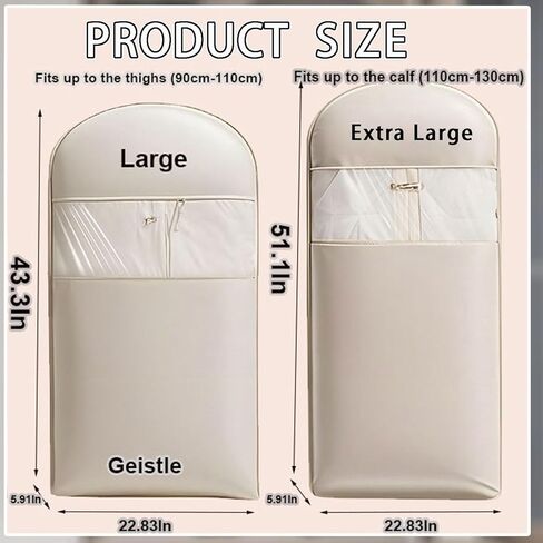 2025 Vace Saving Bag Bag مع سوستة ضغط ذاتي ، فإن مساحة الرؤية الشفافة توفر واقيًا معلقًا معطفًا لأسفل مع سحاب ضغط ذاتي (كبير) in Kuwait