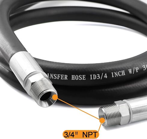 3/4 "10 أقدام نقل الوقود خرطوم مضخة مزرعة مع 3/4" NPT طلاء نهاية من الذكور للديزل وقود الديزل البنزين in Kuwait