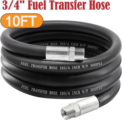 3/4 "10 أقدام نقل الوقود خرطوم مضخة مزرعة مع 3/4" NPT طلاء نهاية من الذكور للديزل وقود الديزل البنزين in Kuwait