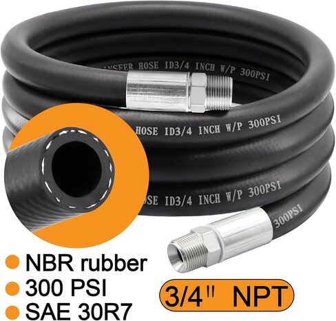 3/4 "10 أقدام نقل الوقود خرطوم مضخة مزرعة مع 3/4" NPT طلاء نهاية من الذكور للديزل وقود الديزل البنزين in Kuwait