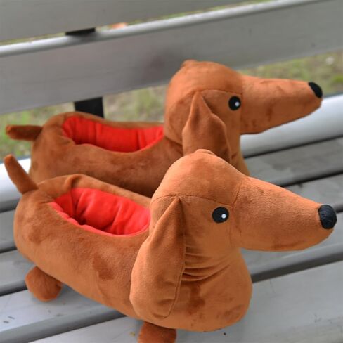 Cute Dachshund Slippers For Women - Cozy Warm Animal Dog Slippers in Kuwait