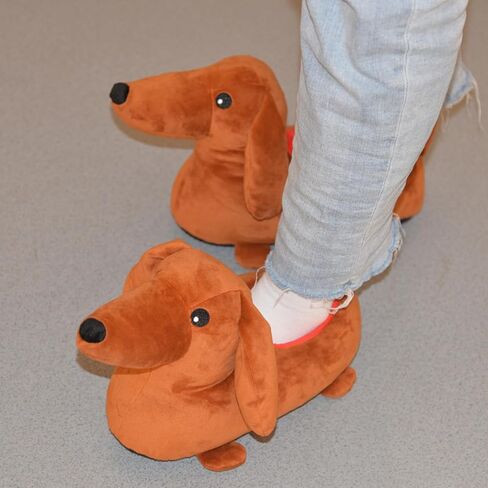 Cute Dachshund Slippers For Women - Cozy Warm Animal Dog Slippers in Kuwait