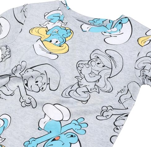 The Smurfs Boys' 4-Piece Snug-fit Cotton Pajama Set, Soft & Cute for Kids in Kuwait