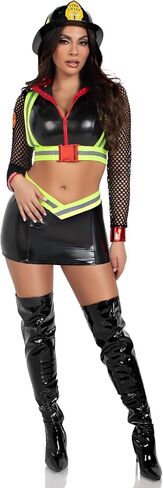 Leg Avenue womens 3 Pc Five Alarm Fire FighterHalloween Costume in Saudi Arabia