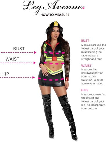 Leg Avenue womens 3 Pc Five Alarm Fire FighterHalloween Costume in Saudi Arabia