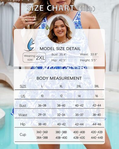 Plus Size Tankini Swimsuits for Women 2 Piece Tummy Control Modest Bathing Suits Bikini Swim Dress with Shorts 2025 in Saudi Arabia