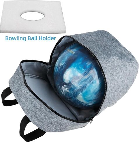 حقيبة كبيرة لكرة البولينج، 2 كيس كرات بولينج، حقائب بولينج مزدوجة الطبقات مع حامل كرة بولينج مبطن، حقيبة كرة بولينج تناسب أحذية البولينج حتى مقاس الرجال 16 منظم معدات البولينج (أسود) in Kuwait