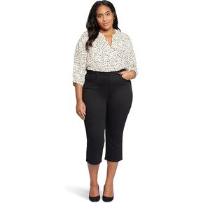 NYDJ Women's Plus Size Joni High-Rise Relaxed Capris In Black