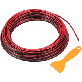 Air Vent Decoration Strip/for All Straight Air Vent Outlet for Car Interior Air Vent Decoration Strip/Durable PVC,Plating / 1 Set Red